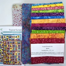 Tropical Sunset Quilt Kit - 55" x 71" with Pattern